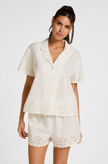 hunkemoller short scallop blanco