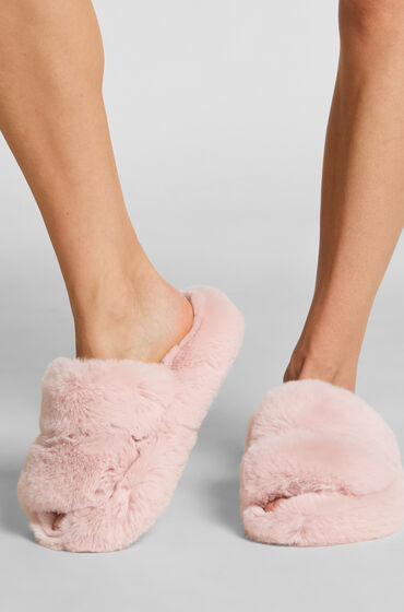 Hunkemöller Zapatillas femeninas Double Strap Rosa