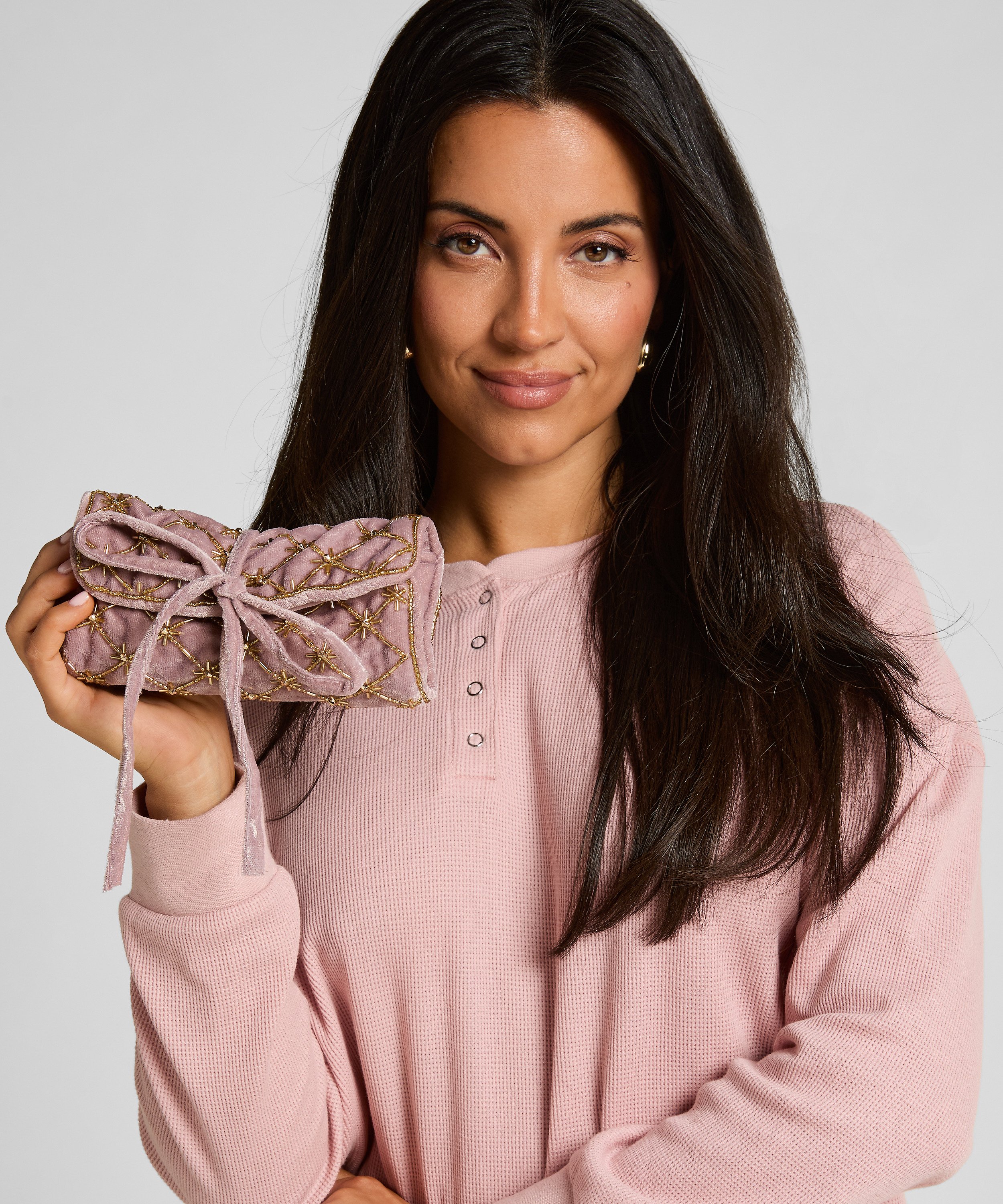 Estuche de bisutería con cuentas, Rosa, main