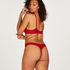 Tanga invisible Stripe mesh, Rojo