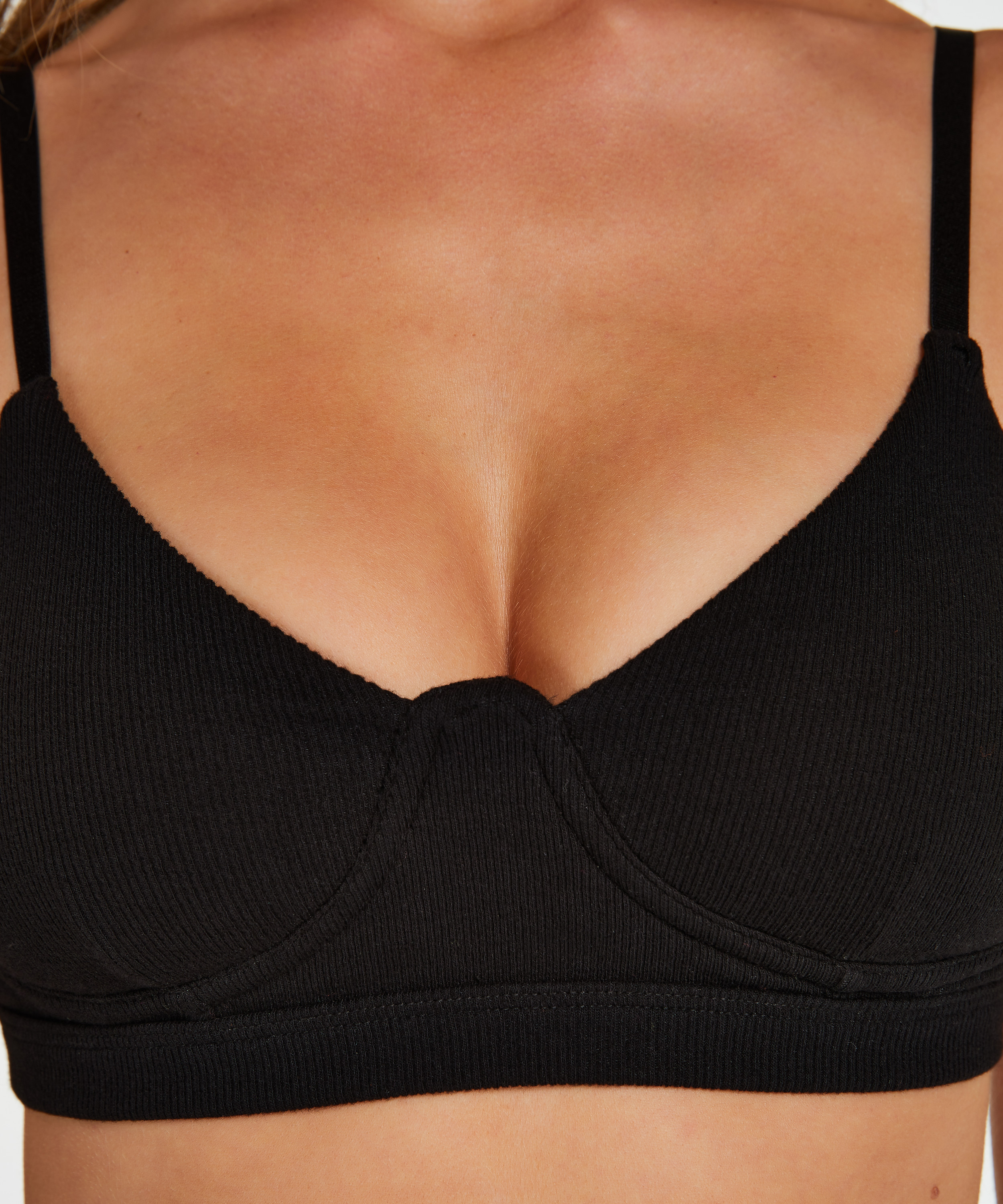 Bralette Rib Baddie, Negro, main