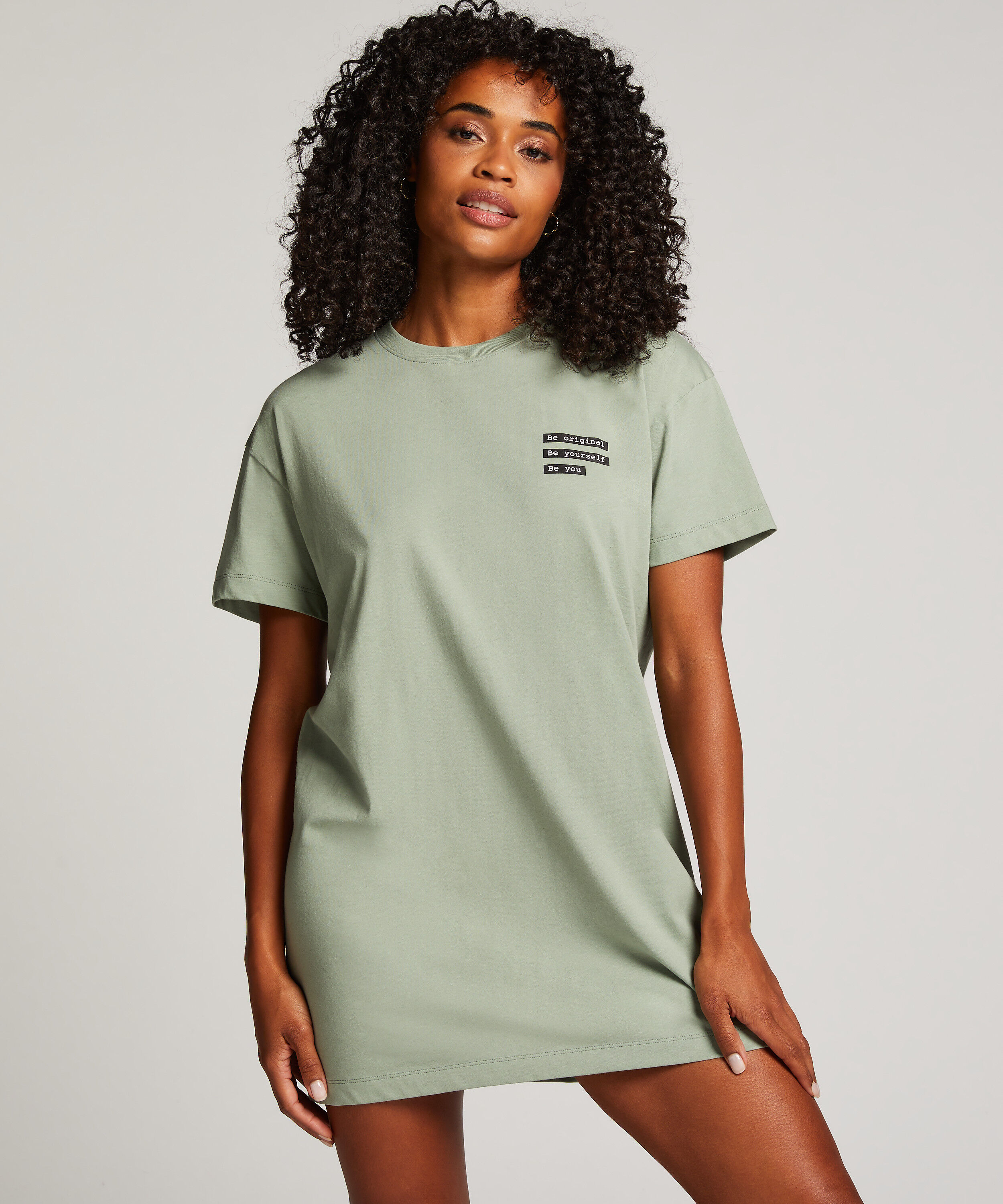 Camisón de escote redondo, Verde