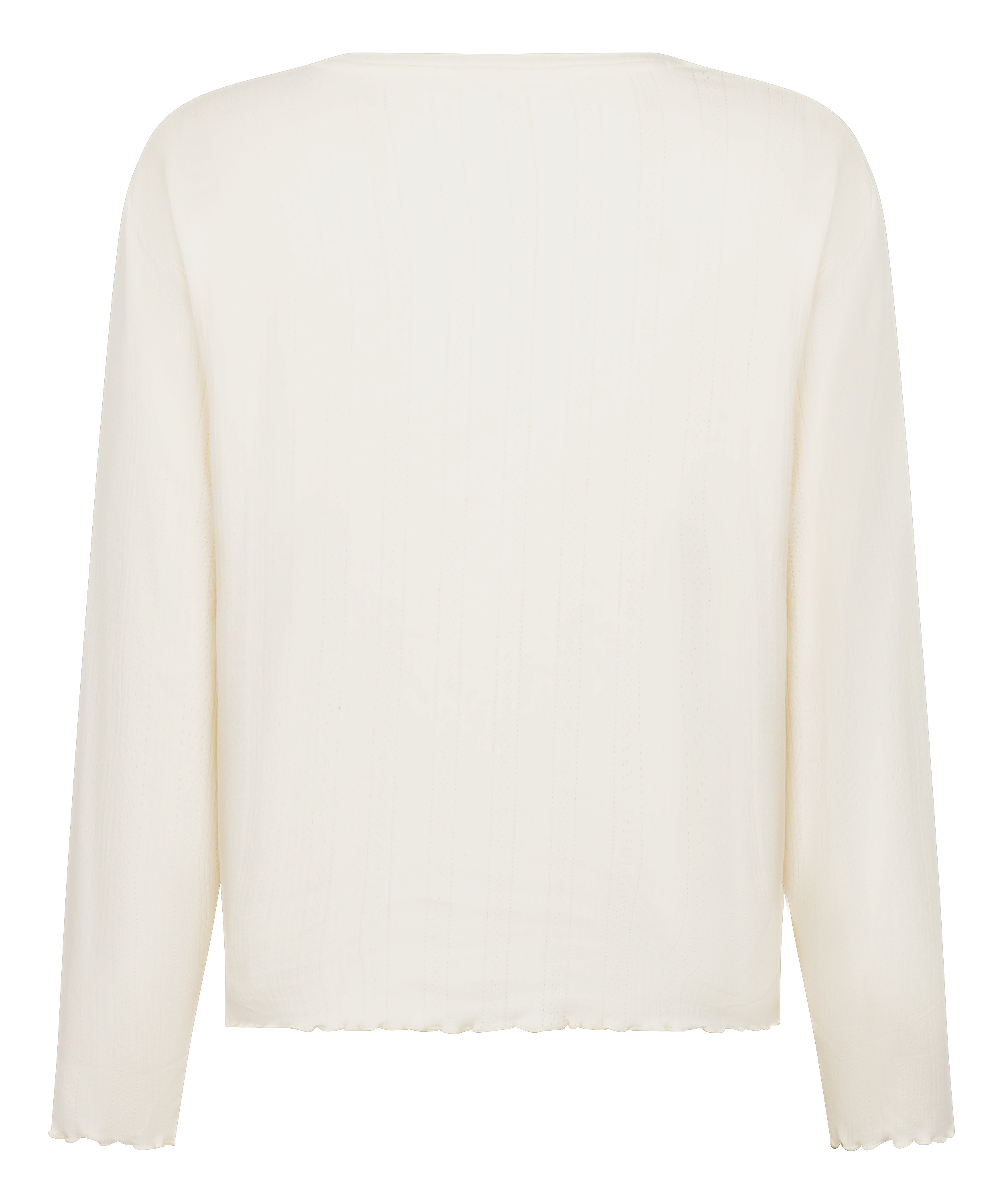 Pyjama Top Loose Pointelle, Blanco, main