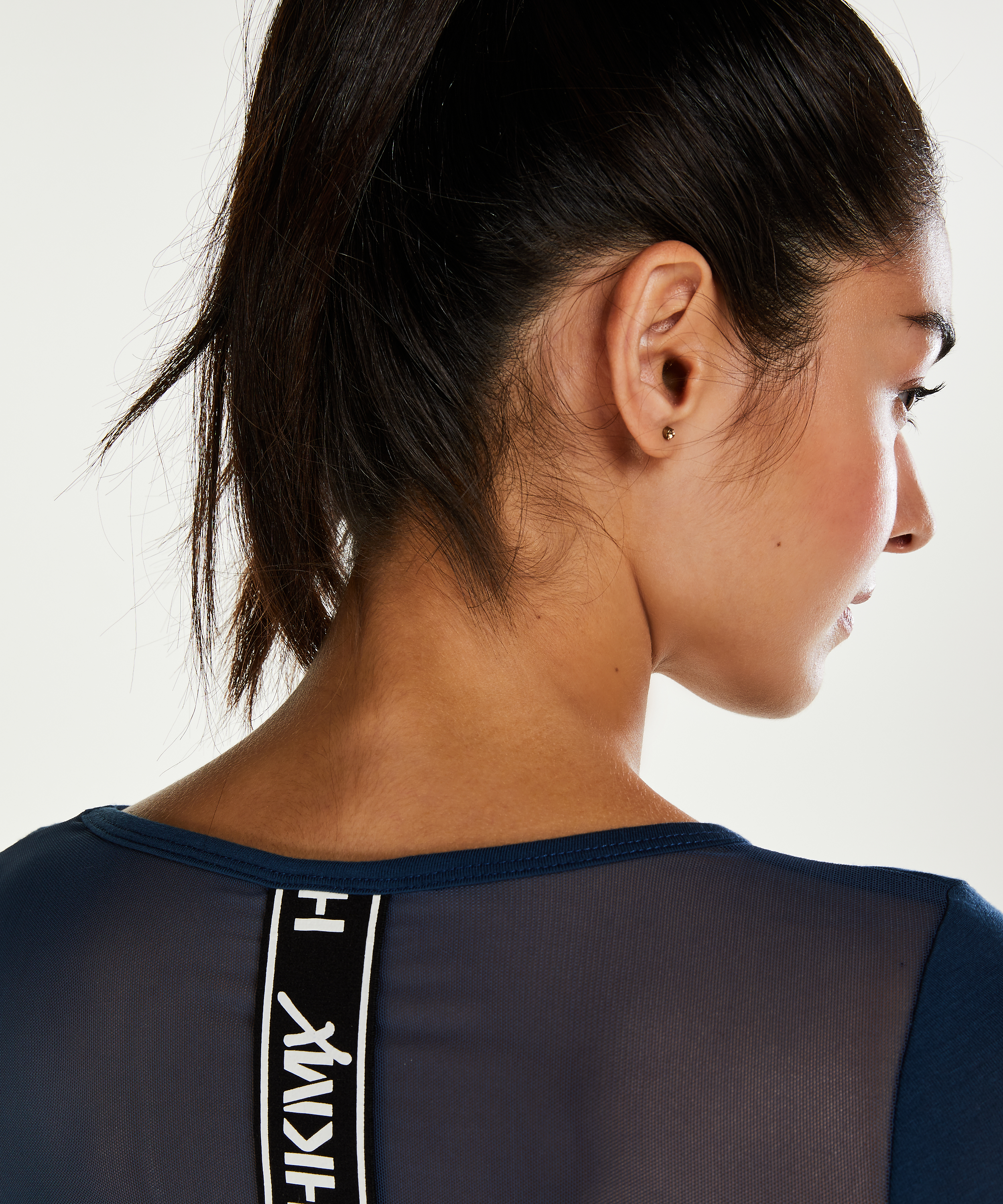 Camiseta deportiva HKMX de rejilla, Azul, main