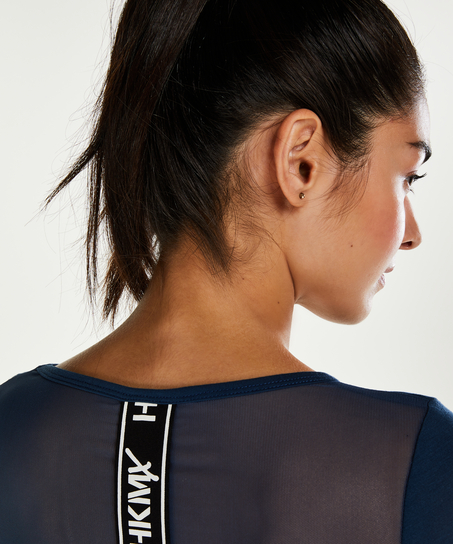 Camiseta deportiva HKMX de rejilla, Azul