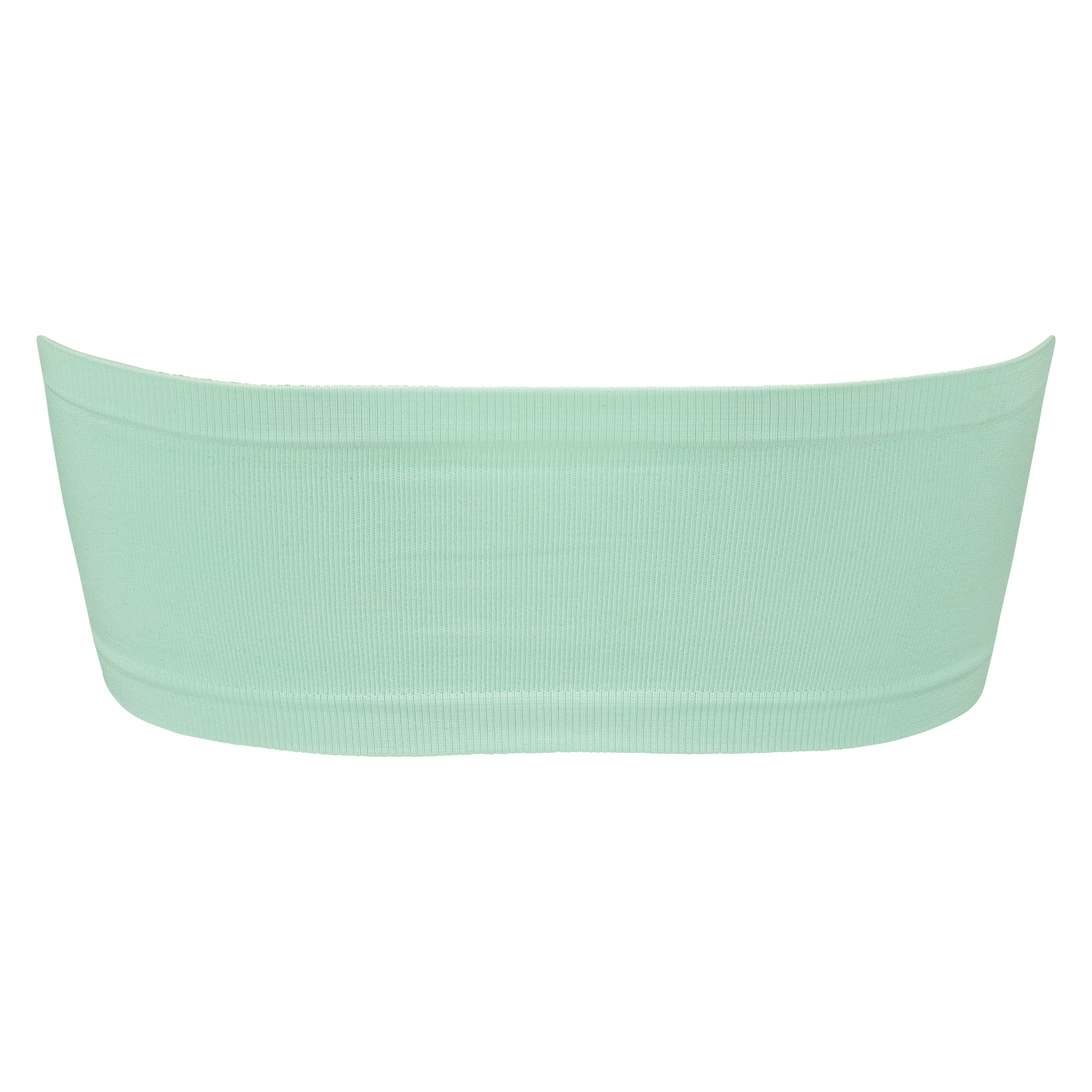 Top sin costuras y con escote palabra de honor, Azul, main