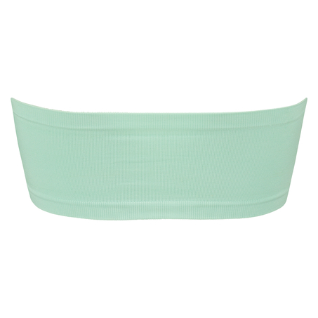 Top sin costuras y con escote palabra de honor, Azul