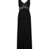 Vestido lencero Nora Lace Long, Negro