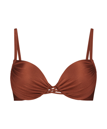 Top de bikini con aros, y con Sahara, Rojo