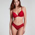 Brasile&ntilde;a en forma de V burn-out mesh, Rojo