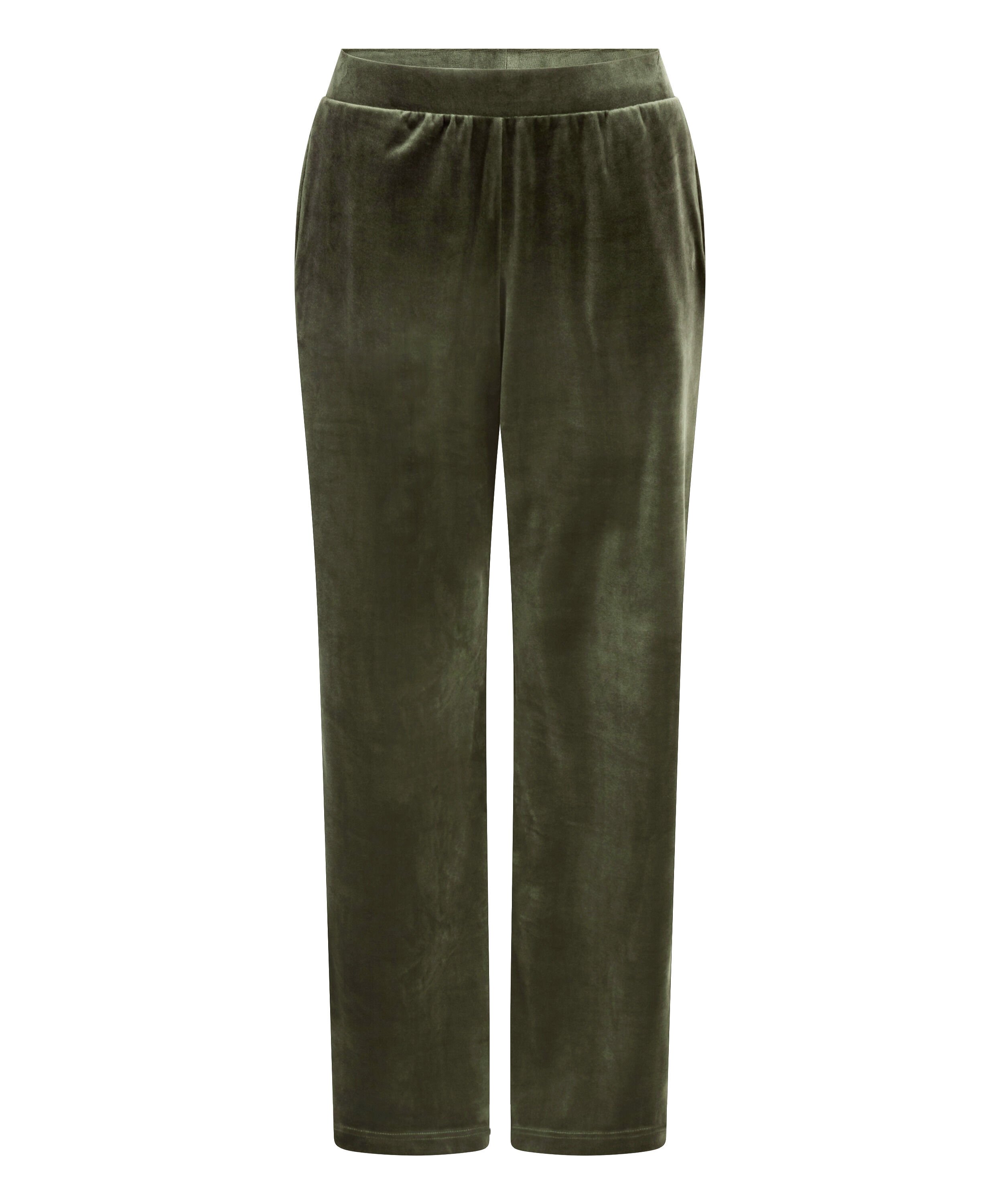 Pantal&oacute;n de pijama de terciopelo, Verde