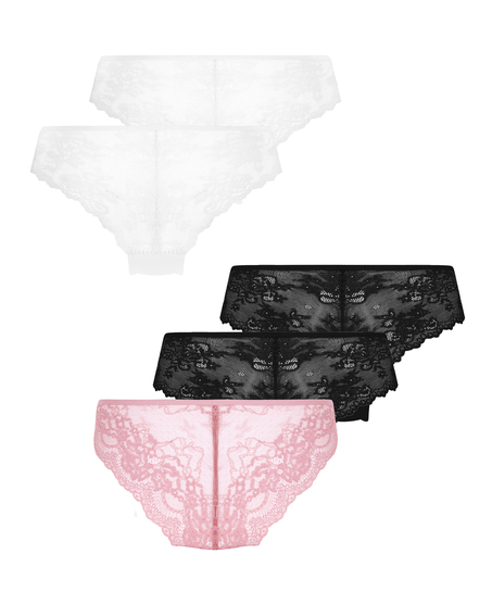 Lote de 5 Brasileña Invisible Lace Back, Rosa