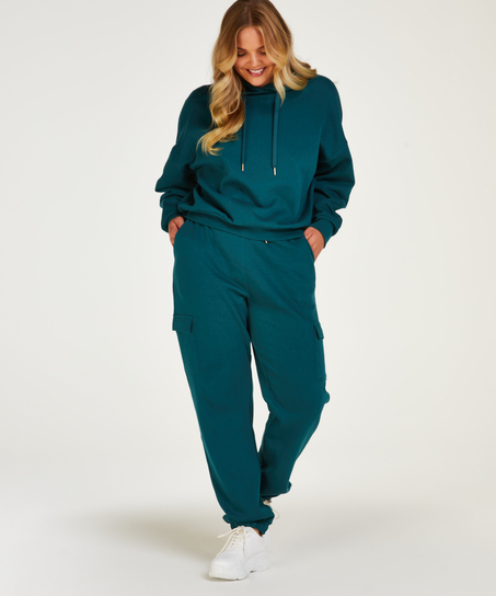 Sudadera de manga larga con capucha, Azul