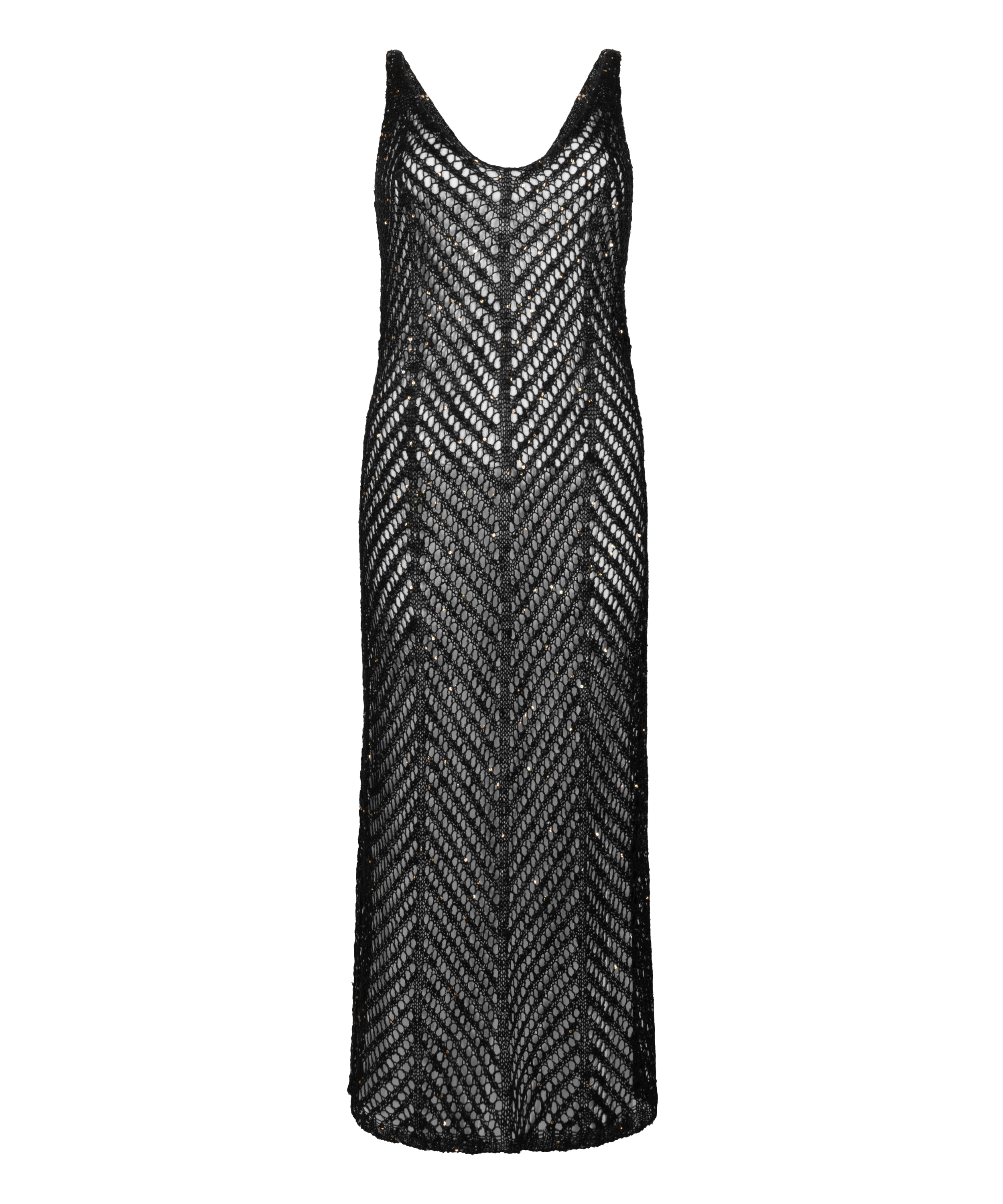 Vestido de lentejuelas, Negro, main