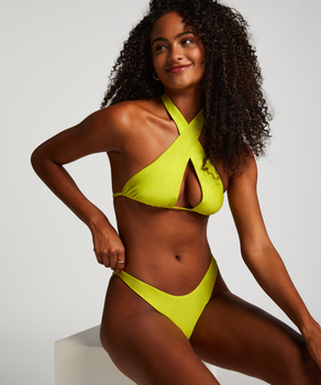 Braguita de Bikini de Corte Alto Luxe, Verde