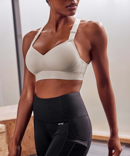 Leggings de cintura alta acanalada HKMX, Negro