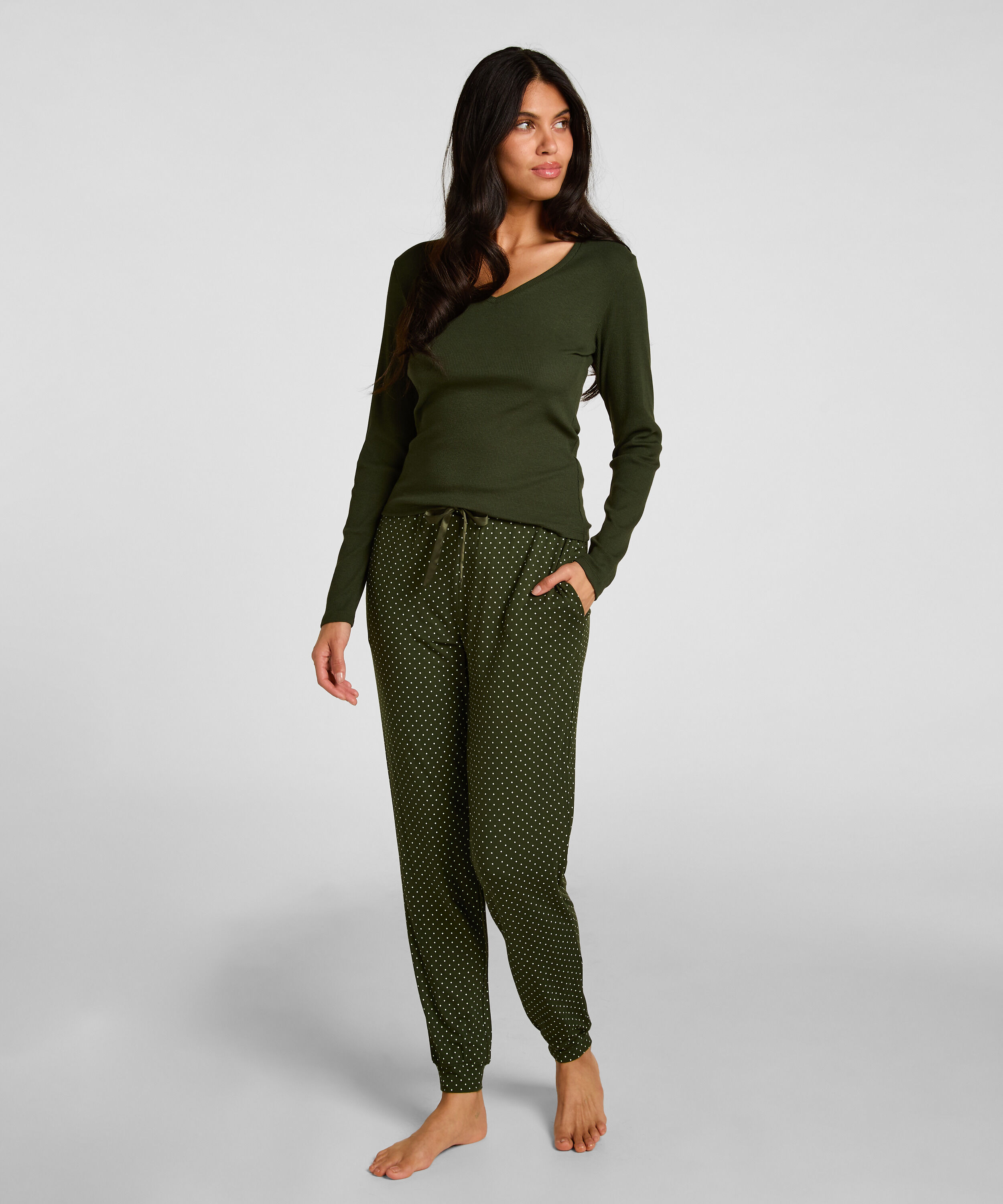 Pantalón de pijama Jersey, Verde