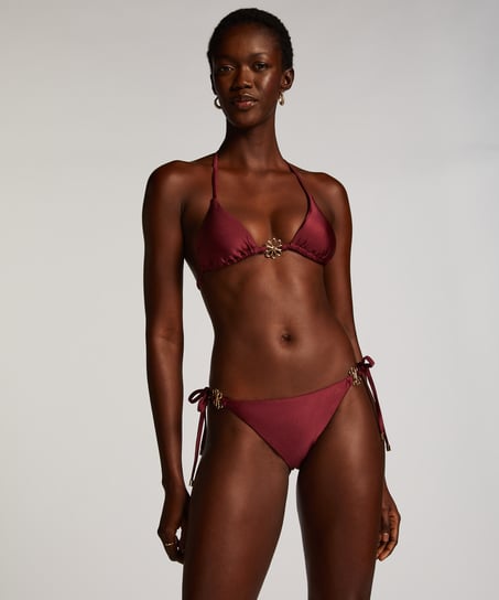 Braguita de Bikini de Corte Alto Yucatan, Rojo