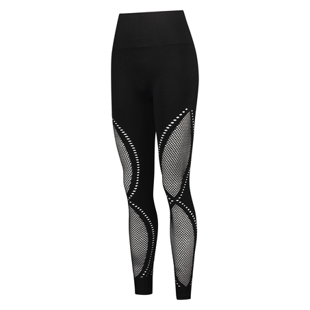 Leggings deportivos de talle alto y sin costuras de HKMX Comfort, Negro