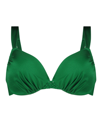 Top de bikini acolchado con aros Antigua, Verde