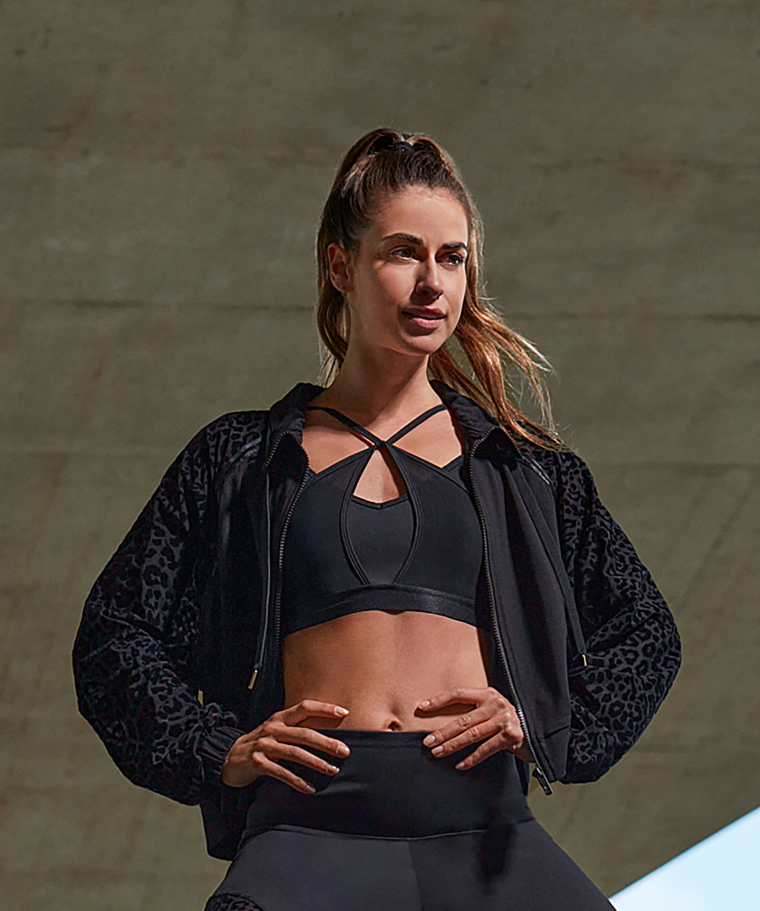 HKMX Chaqueta Leopardo, Negro, main