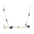 Top de bikini con aros preformado Scallop Dot, Blanco