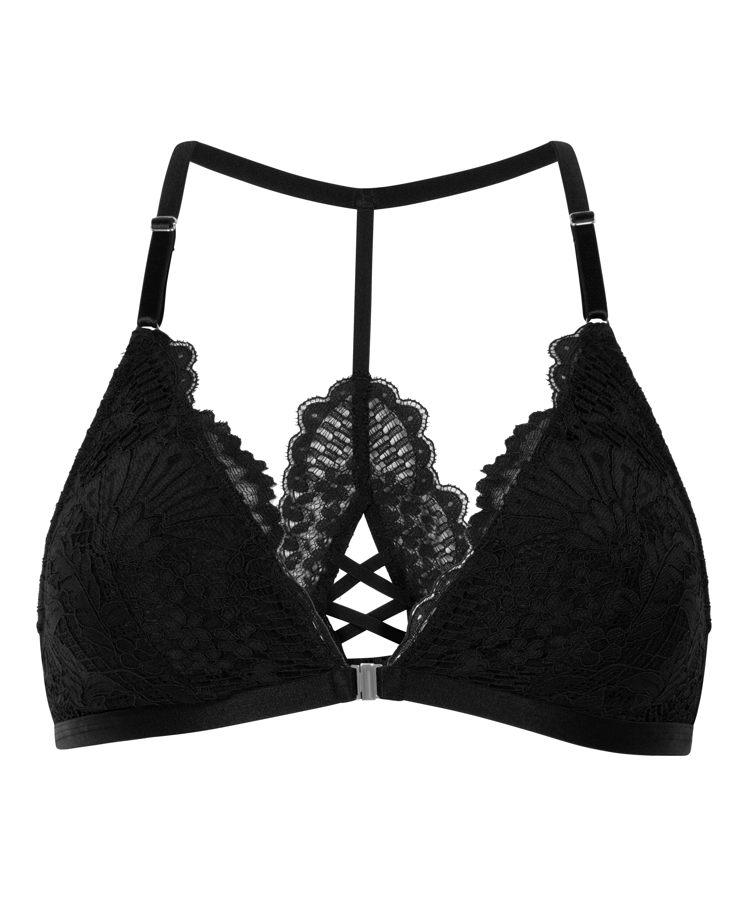 Bralette triangular Whitney, Negro, main
