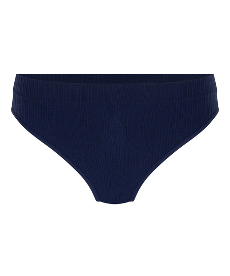 Tanga de tiro alto Dianne, Azul