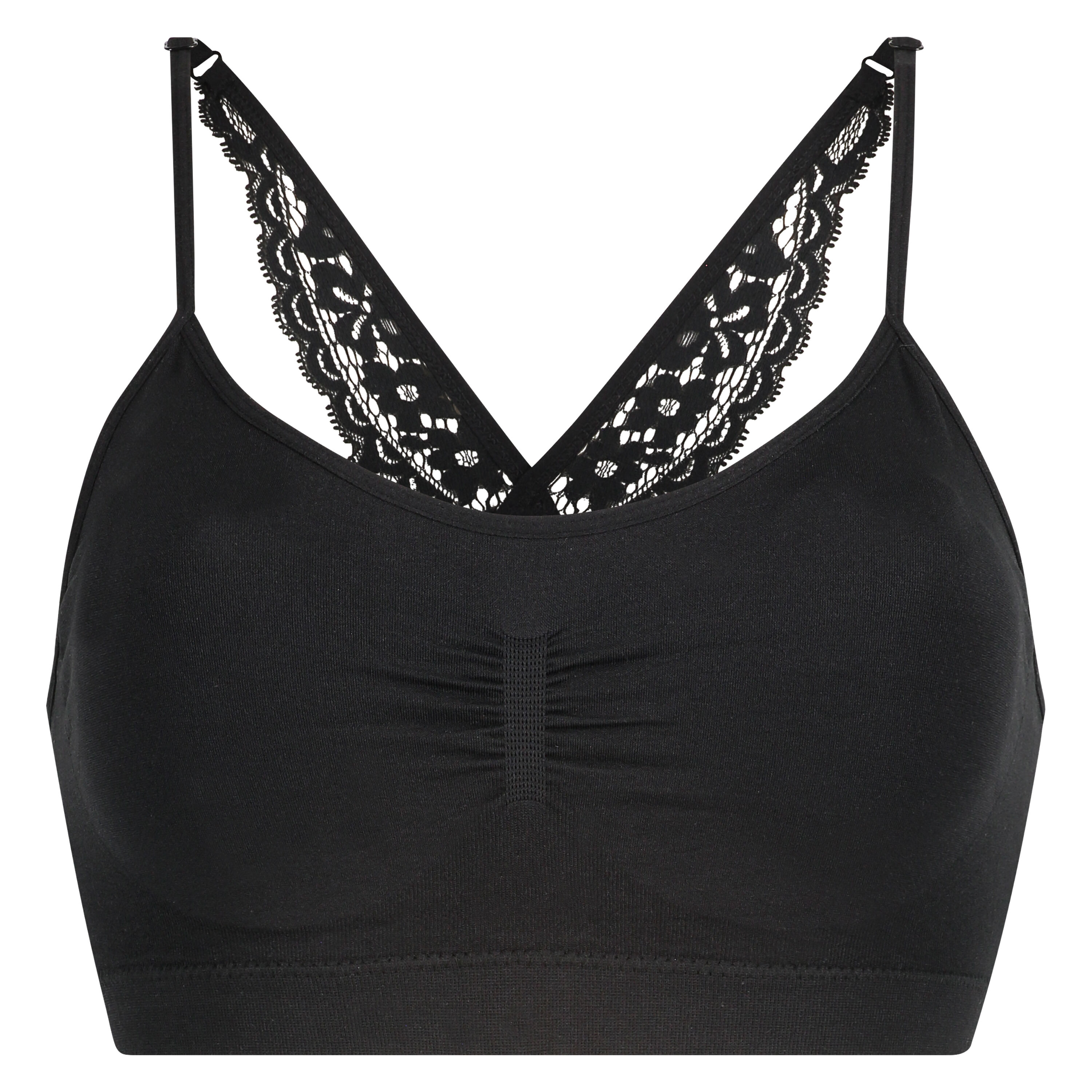 Bralette sin costuras Rose, Negro