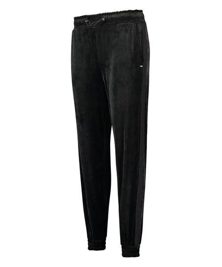 Pantal&oacute;n de deporte de terciopelo HKMX, Negro
