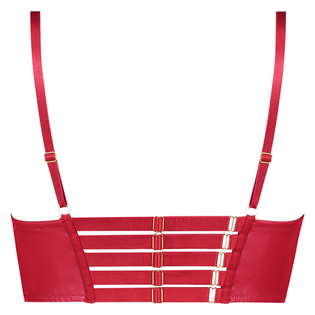 Sujetador push-up de aros preformado longline Kennedy, Rojo