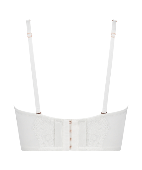 Sujetador longline con aros sin tirantes Jamie, Blanco