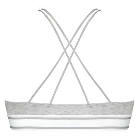 Bralette triangular preformada de algodón Casey, Gris