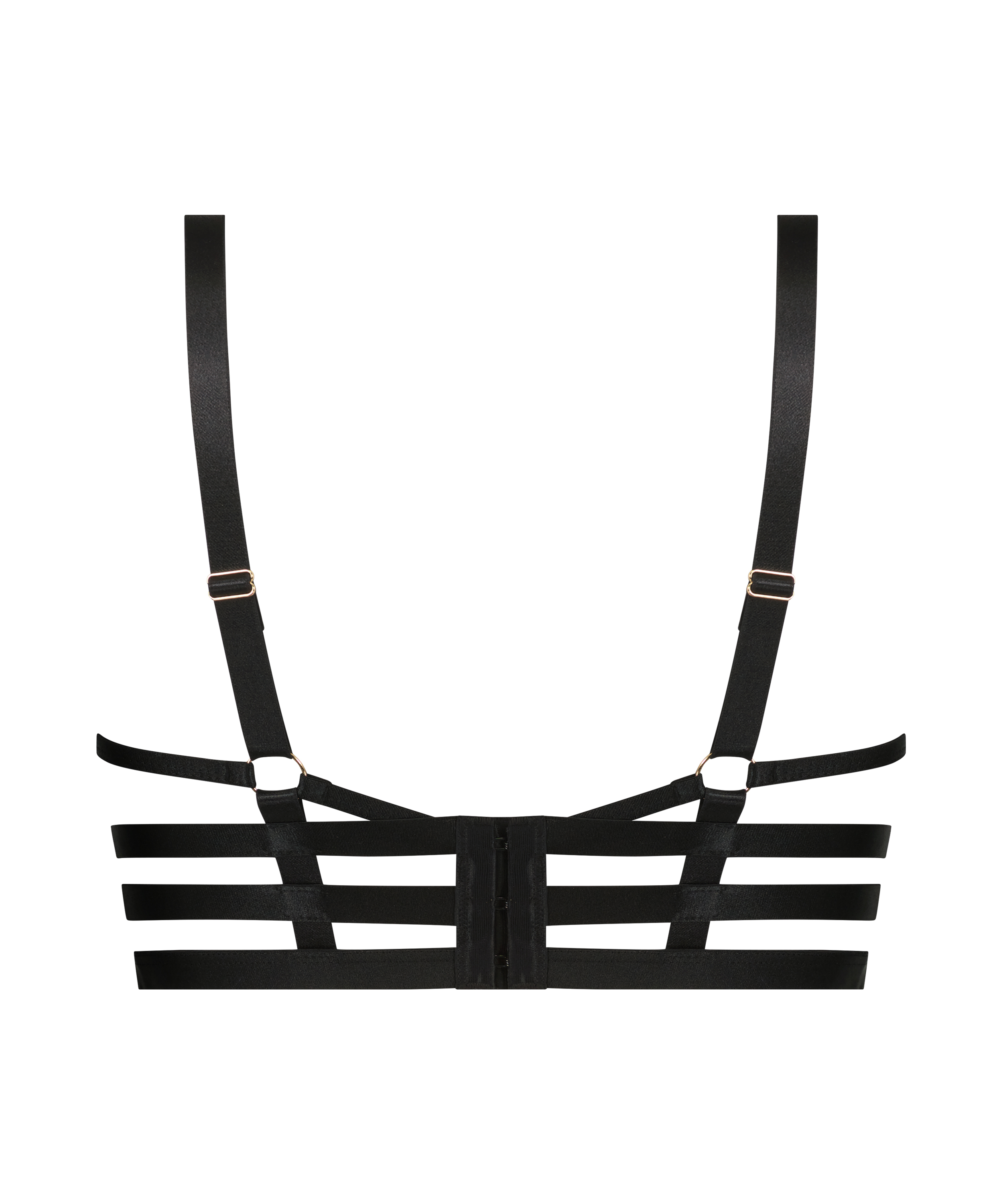 Sujetador longline de aros no preformado Tara, Negro, main