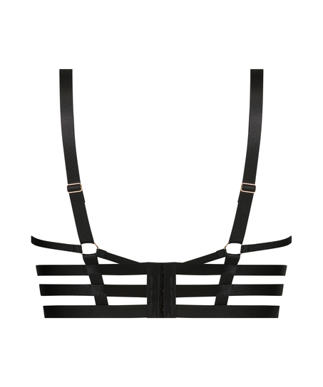 Sujetador longline de aros no preformado Tara, Negro