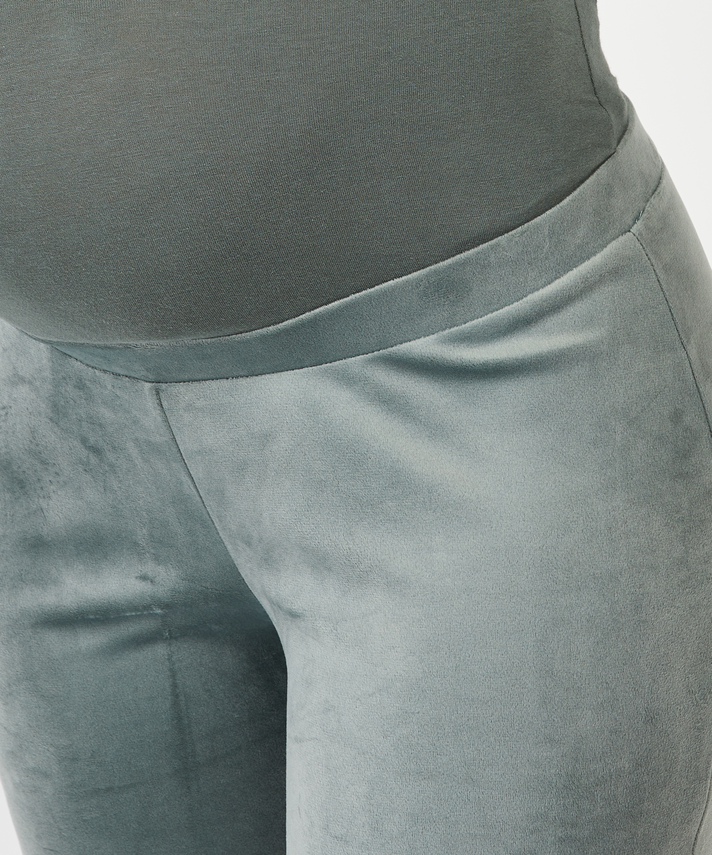 Pantalón de terciopelo lurex premamá, Verde, main