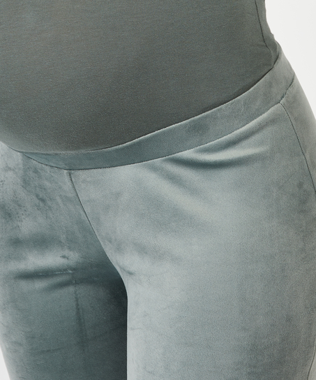 Pantalón de terciopelo lurex premamá, Verde