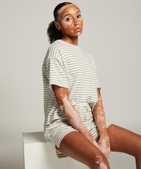 Pantal&oacute;n corto de algod&oacute;n, Blanco