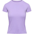 Top de pijama de manga corta rib crew neck, Morado