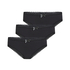Lote de 3 braguitas brasileñas de algodón Georgia, Negro