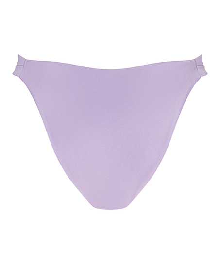 Braguita de bikini de pierna alta con anillas Aruba, Morado