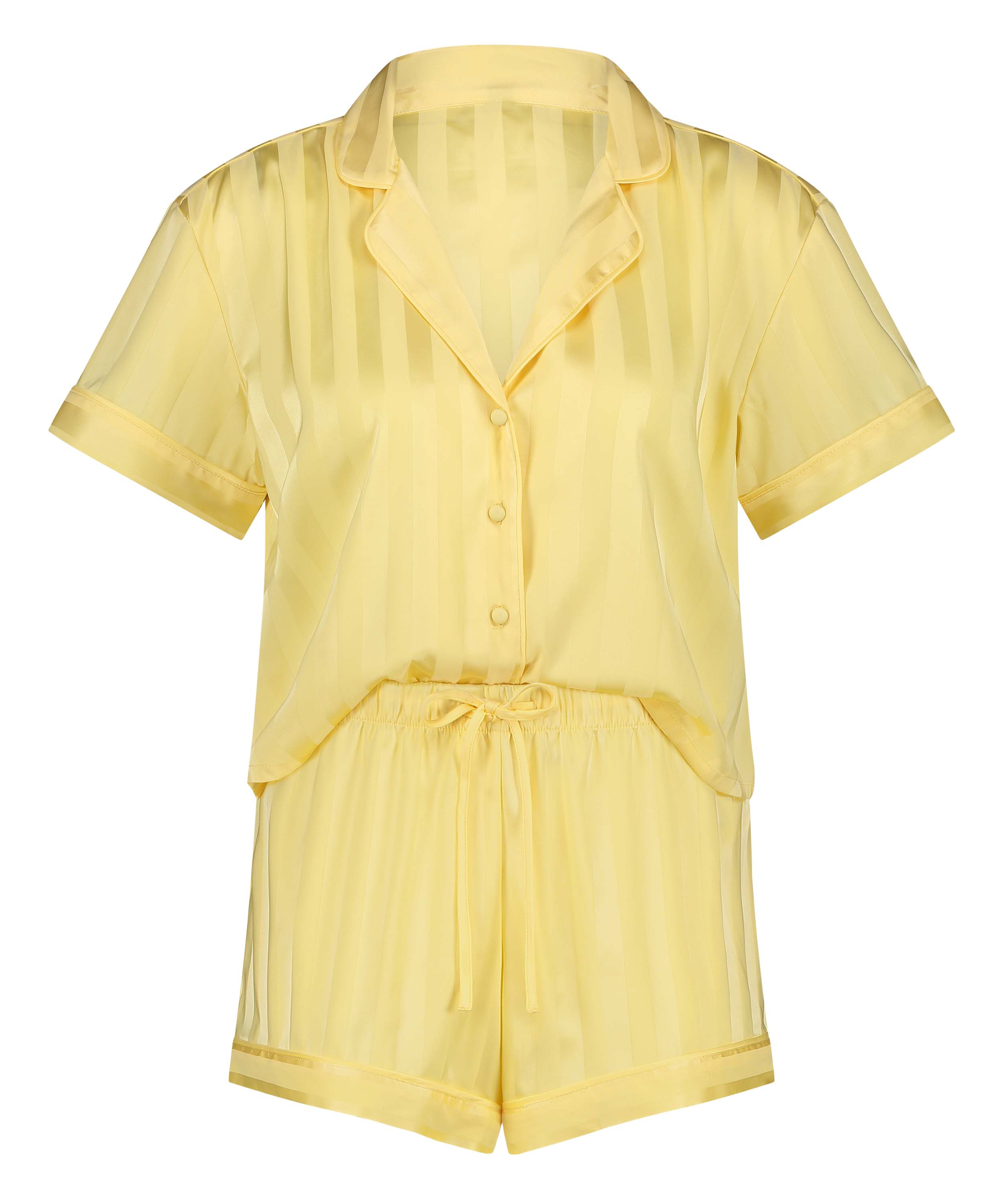 Conjunto de pijama Satin, Amarillo, main
