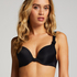 Top de bikini con aros preformado Luxe Copa E +, Negro