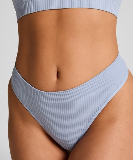 Tanga de tiro alto Dianne, Azul