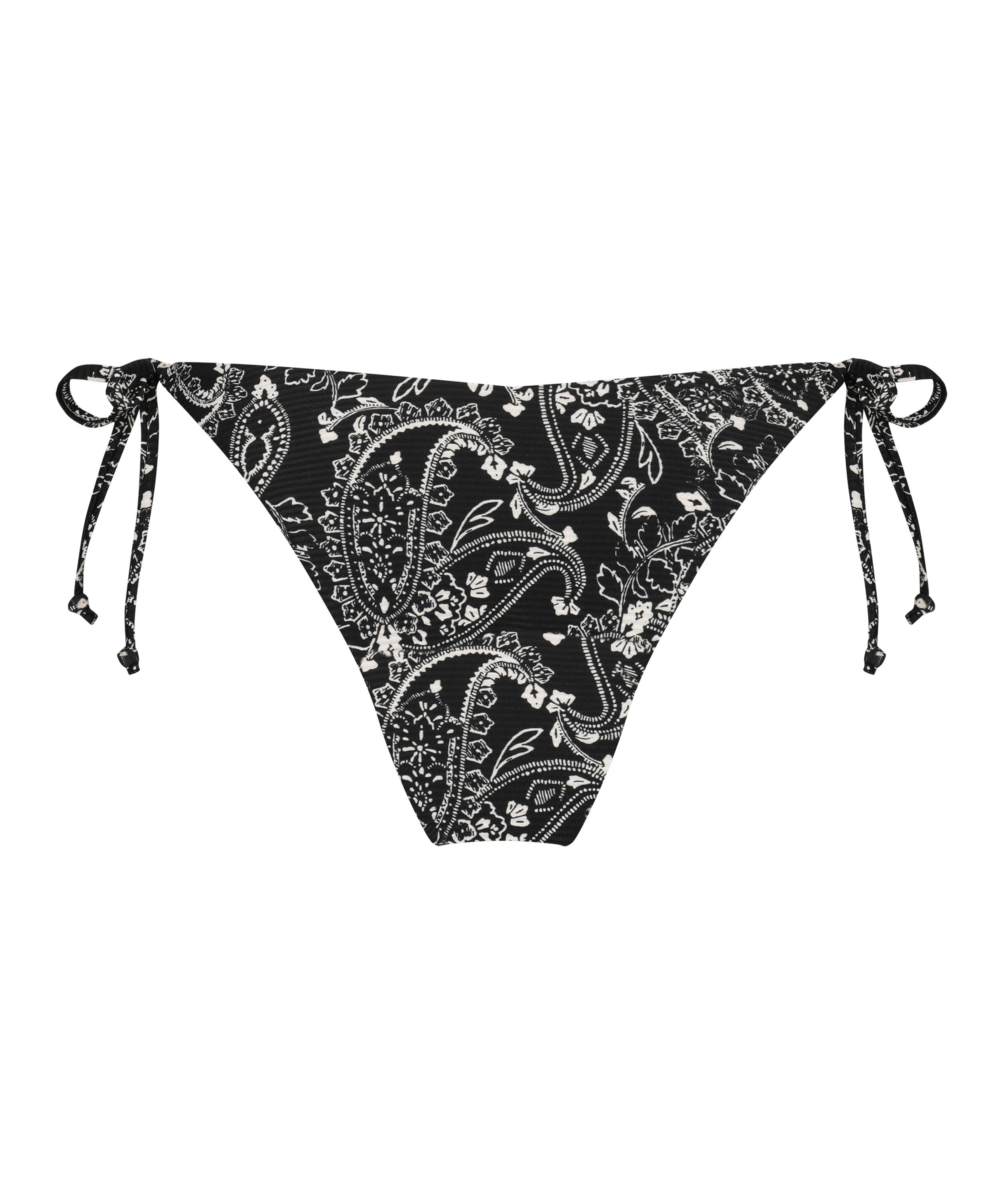 Braguita de bikini brasileña Paisley, Negro, main