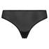 Tanga invisible Stripe mesh, Negro