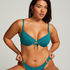 Braguita de Bikini de Corte Alto Relief, Verde