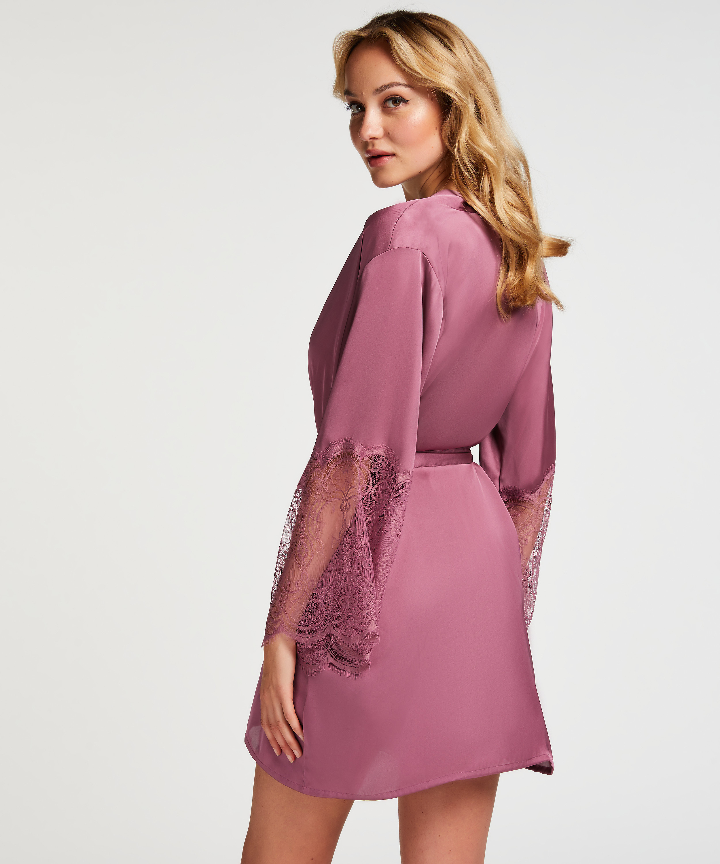 Kimono Satin, Morado, main