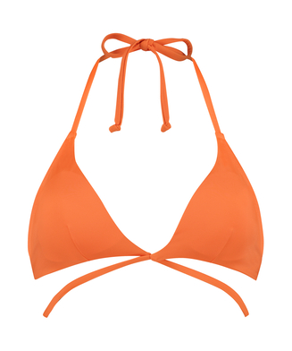 Top de bikini triangular Fire, Naranja
