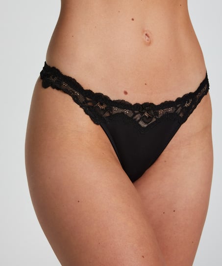 Tanga Secret Lace, Negro